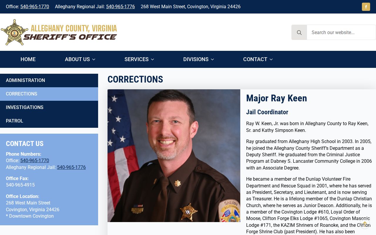 Alleghany County Regional Jail release records contact source